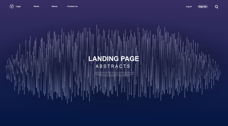 Landing page. Abstracts landing page. Background for page. Lines composed of glowing backgrounds....