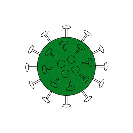 schematic representation of a corona virusの写真素材