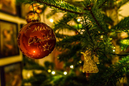 christmas tree decorations 2019の写真素材