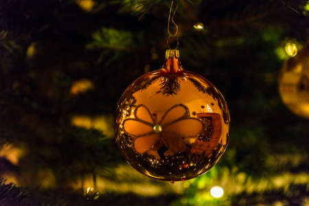 christmas tree decorations 2019の写真素材