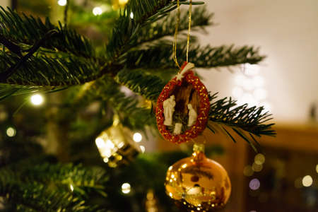 christmas tree decorations 2019の写真素材