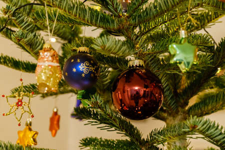 christmas tree decorations 2019の写真素材