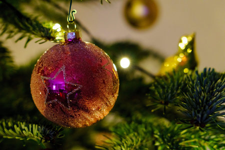 Christmas and Christmas Tree Decorationの写真素材