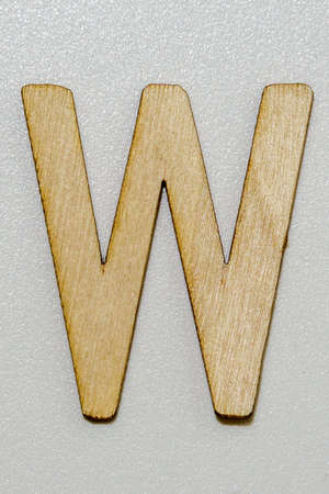 letters with wood grainの写真素材