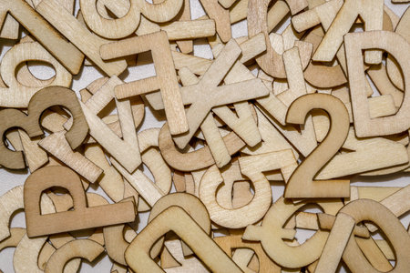 letters with wood grain