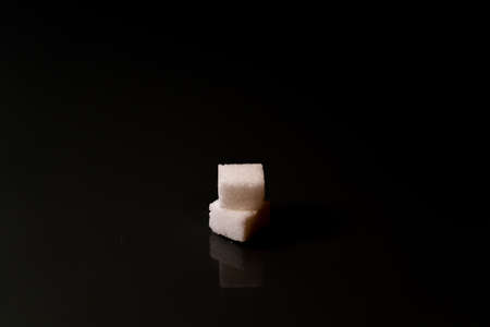 Sugar cubes in different arrangements and colored light. Bavaria Germany, Arrow, Cubes, Pile, Square,の写真素材