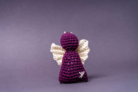 Christmas Angels out of Wool. Self-made.の写真素材
