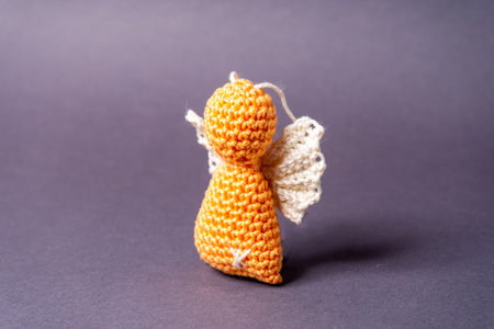 Christmas Angels out of Wool. Self-made.