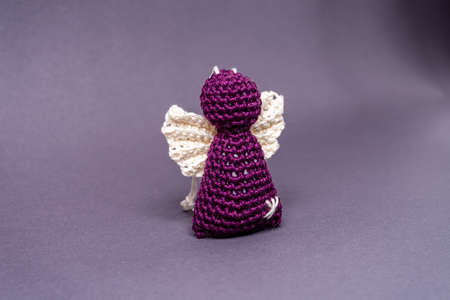 Christmas Angels out of Wool. Self-made.の写真素材