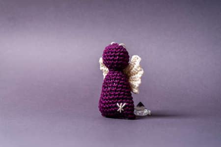 Christmas Angels out of Wool. Self-made.の写真素材