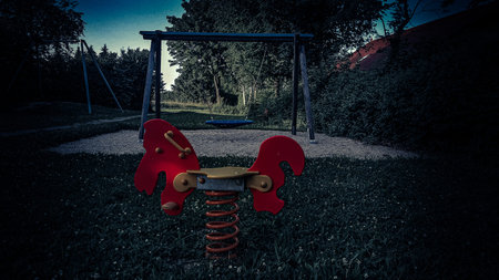 Children's Playground with Swing and Horse in Lower Bavaria