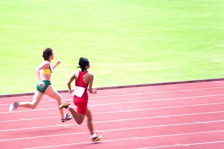 Women's 100 Meters for Visually Impaired Personsの写真素材