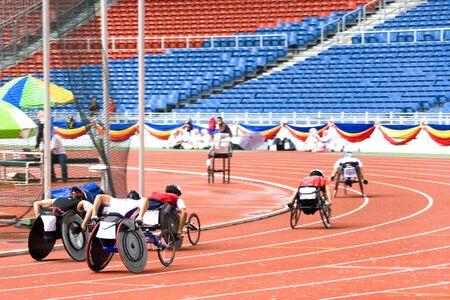 Wheel Chair Raceの写真素材