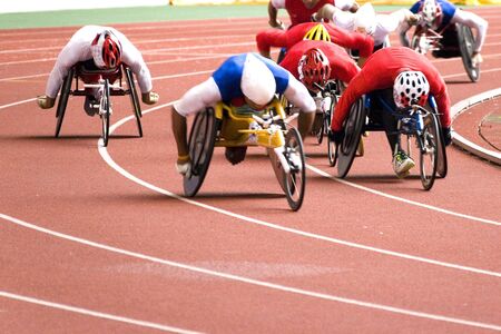 Wheel Chair Raceの写真素材