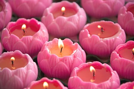 Lotus Shaped Candlesの写真素材