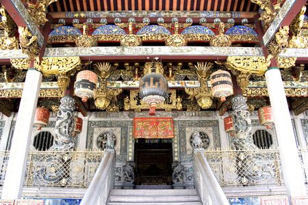 Decorative Chinese Clan House Entranceの写真素材