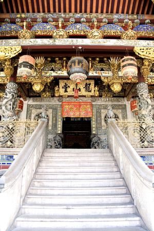 Decorative Chinese Clan House Entranceの写真素材