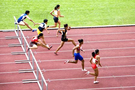 Women's 100m Hurdlesの写真素材