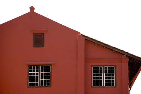 Windows of a Colonial Dutch Buildingの写真素材