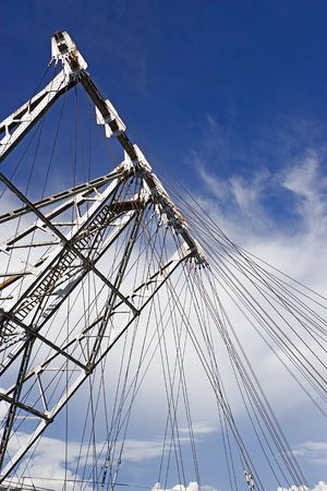 Cables on Disused Tin Dredgeの写真素材