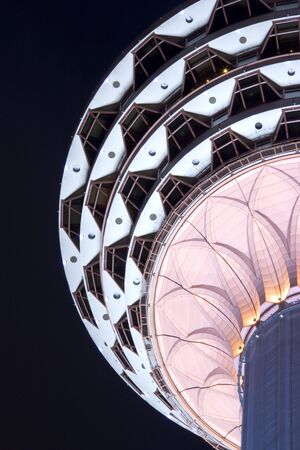 Night image of the Kuala Lumpur Tower located in Malaysia. のeditorial素材