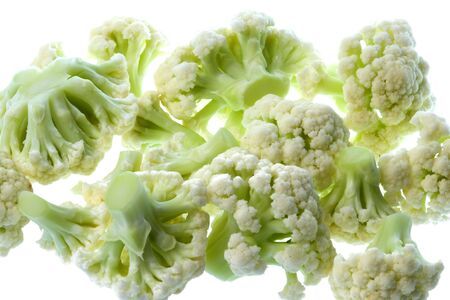 Isolated macro image of a cauliflower.の写真素材