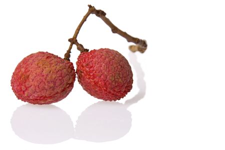 Isolated image of China lychees.の写真素材