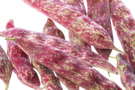 Isolated macro image of butter beans.の写真素材
