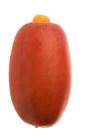 Isolated macro image of fresh dates.