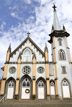 Old small town church in Malaysia.の写真素材