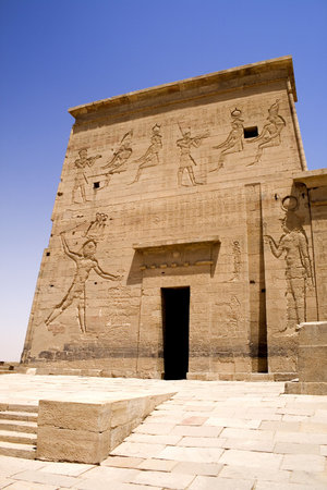 Image of the Temple of Philae, near Aswan, Egypt.の写真素材