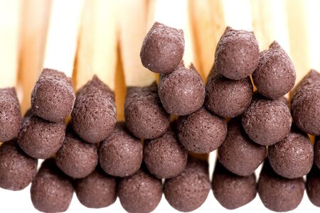 Isolated macro image of match sticks.の写真素材