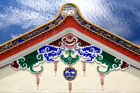 Image of a traditional Chinese building roof in Malaysiaの写真素材