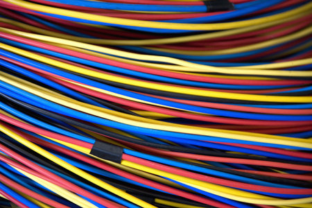 Image of colourful electrical wires.
