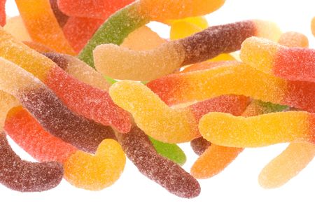 Isolated macro image of sugar jelly.の写真素材