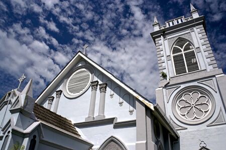 Wesley Methodist Church, built in the early 20th century. Located at the UNESCO World Heritage site of Georgetown, Penang, Malaysia.の写真素材