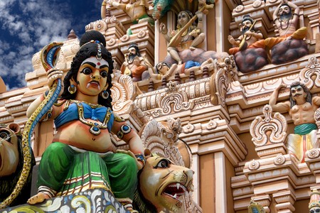 Image of a Hindu temple in Malaysia.の写真素材