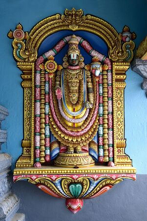 Hindu deity at a Hindu temple in Malaysia.の写真素材