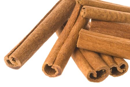 Isolated macro image of cinnamon.の写真素材