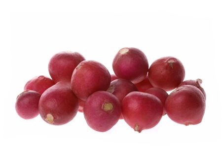 Isolated macro image of red radish.の写真素材