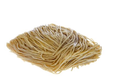 Isolated image of dried shrimp noodles ready for cooking.の写真素材