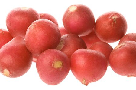 Isolated macro image of red radish.の写真素材