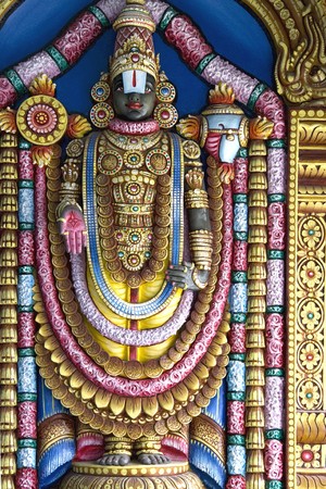 Hindu deity at a Hindu temple in Malaysia.の写真素材