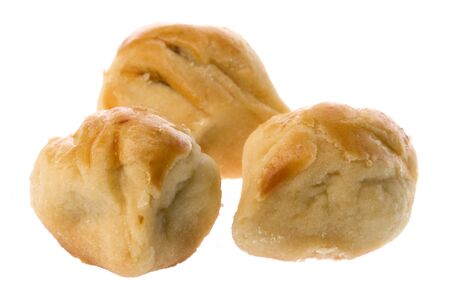 Isolated macro image of jam tarts.の写真素材