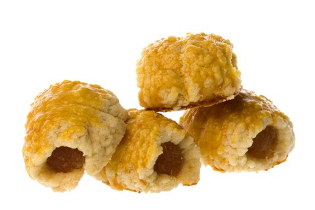 Isolated macro image of jam tarts.の写真素材