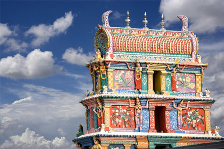 Image of a Hindu temple in Malaysia.の写真素材