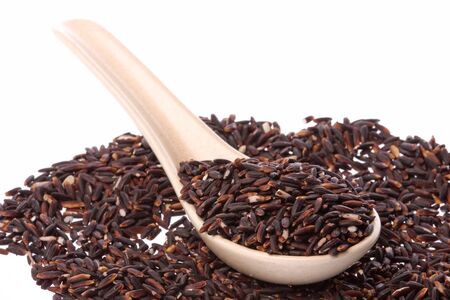 Isolated image of Black Glutinous Rice.の写真素材