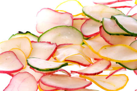 Isolated image of raw colourful crackers.の写真素材