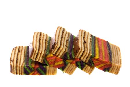 Isolated image of colorful layered cake.の写真素材