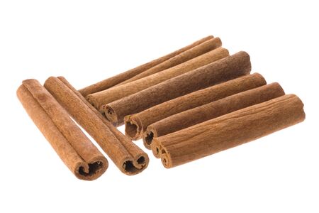 Isolated macro image of cinnamon.の写真素材